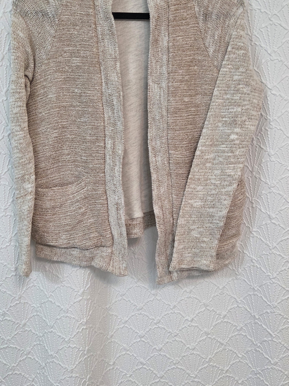 Open-Front Women’s Cardigan Sweater in Beige